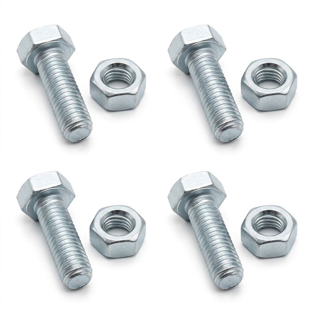 สกรูพร้อมน็อต 5/16x1 (4 ชิ้น/แพ็ค) uheng
