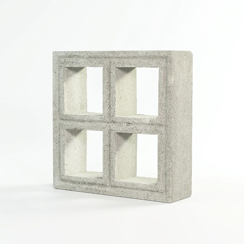 สมาร์ท บล็อคมวลเบาตกแต่ง ลาย4ช่องลม ขนาด 30X30X9ซม