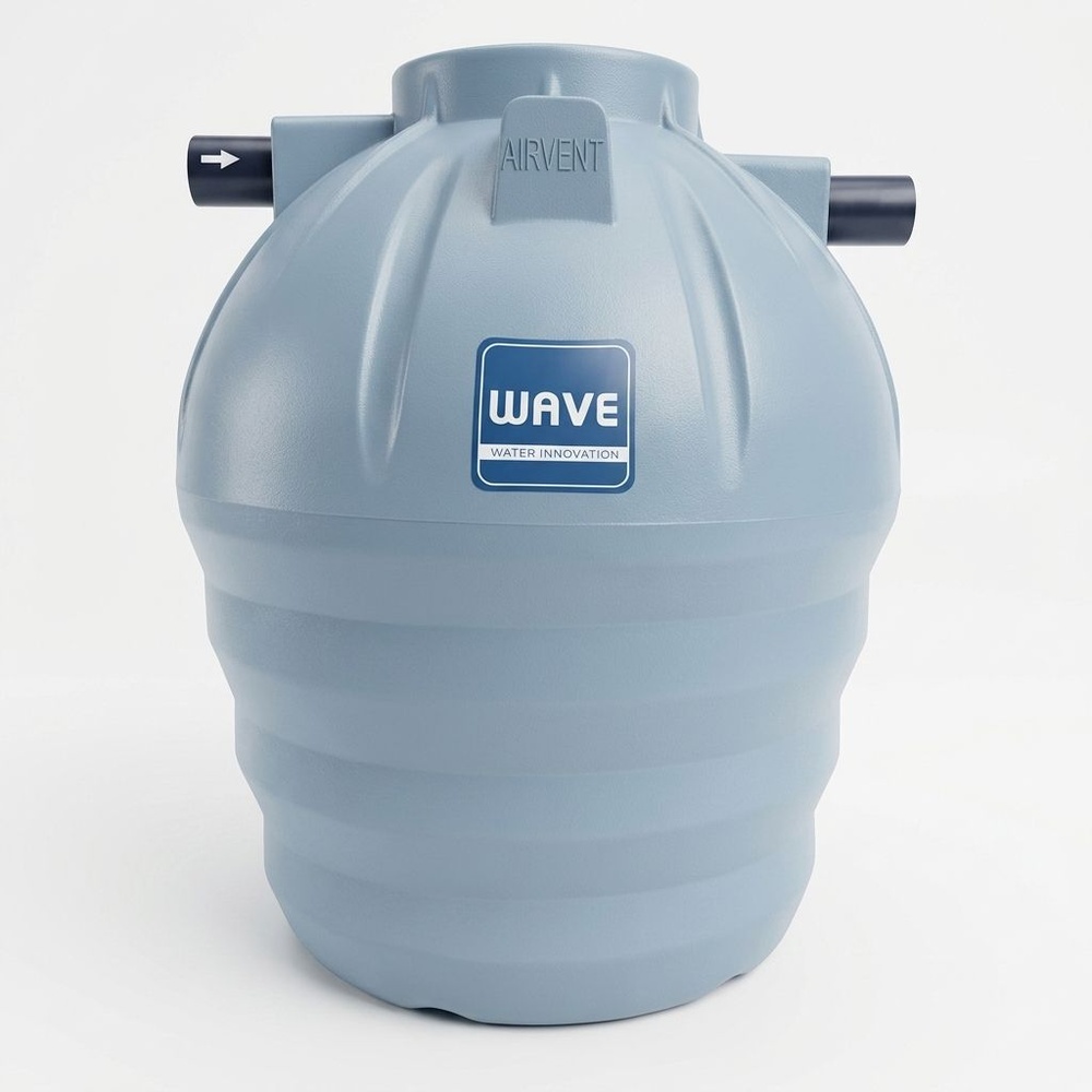 WAVE ถังบำบัดน้ำเสียชนิดกรอง ขนาด 1000L รุ่น WF สีเทา