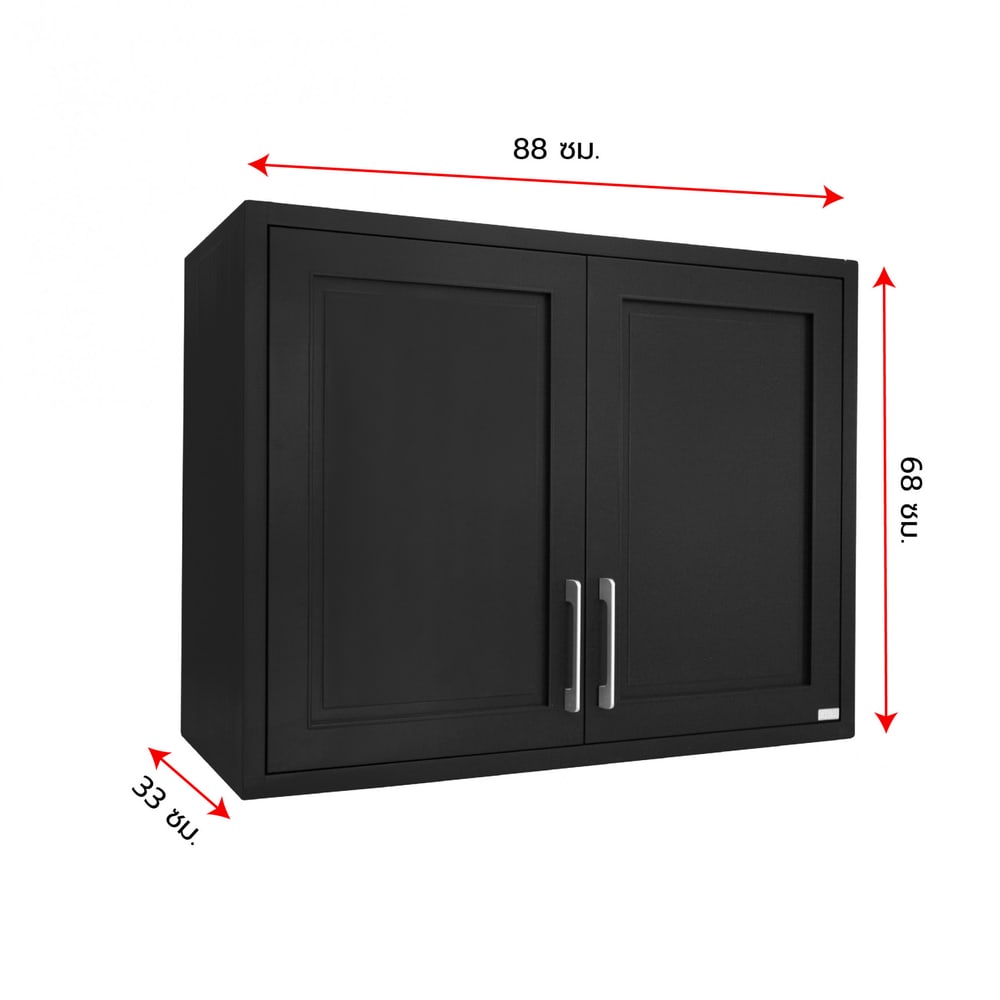 CLOSE ตู้แขวนคู่ ABS TATE DARK Time ขนาด 88x68x33 ซม.สีดาร์กไทม์