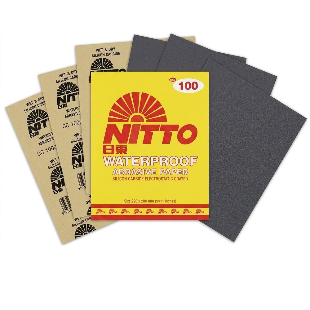 NITTO กระดาษทรายน้ำ ขนาด 9"X11" เบอร์ 1000 สีน้ำตาล