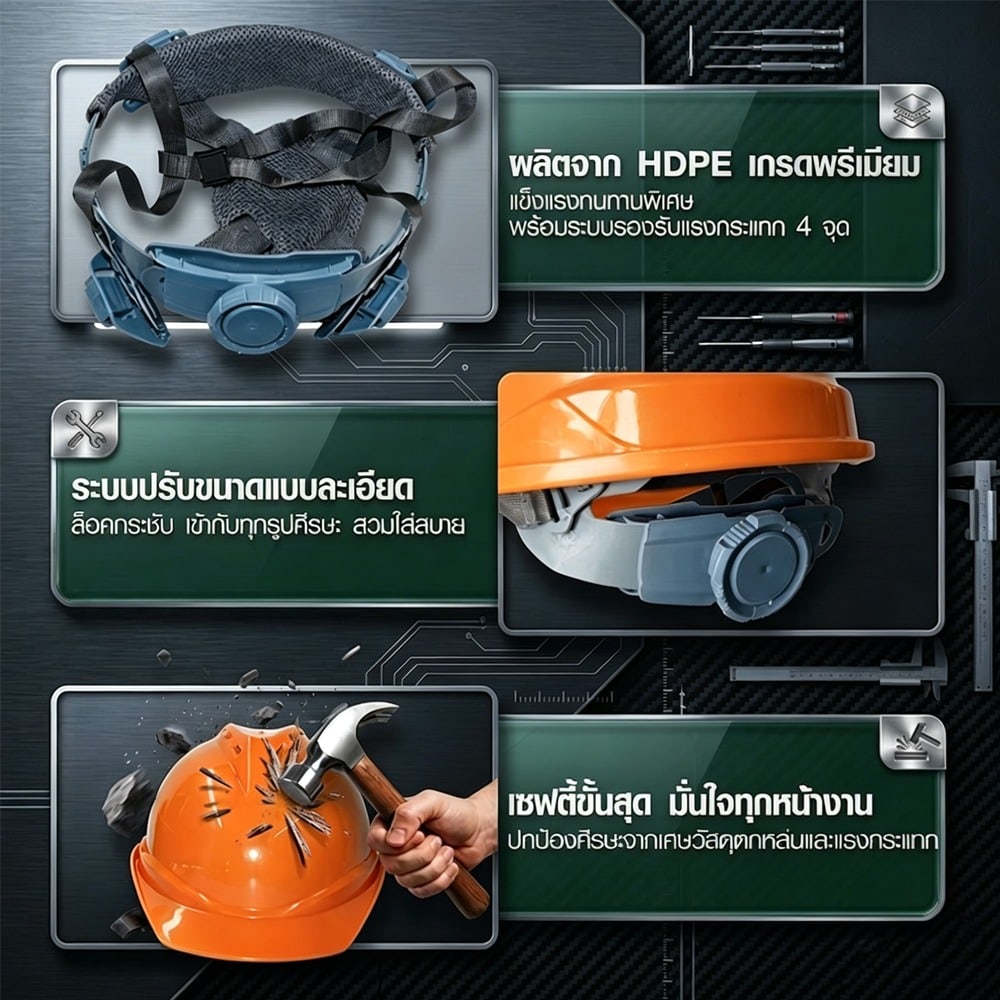 PROTX หมวกนิรภัย รุ่น CA04-O สีส้ม