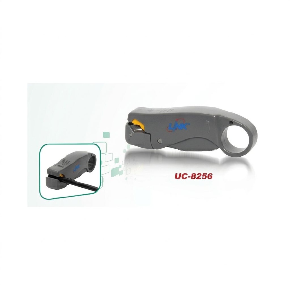 LINK คีมปอกสาย RG6 สำหรับเข้าหัว BNC รุ่น UC-8256 สีเทา