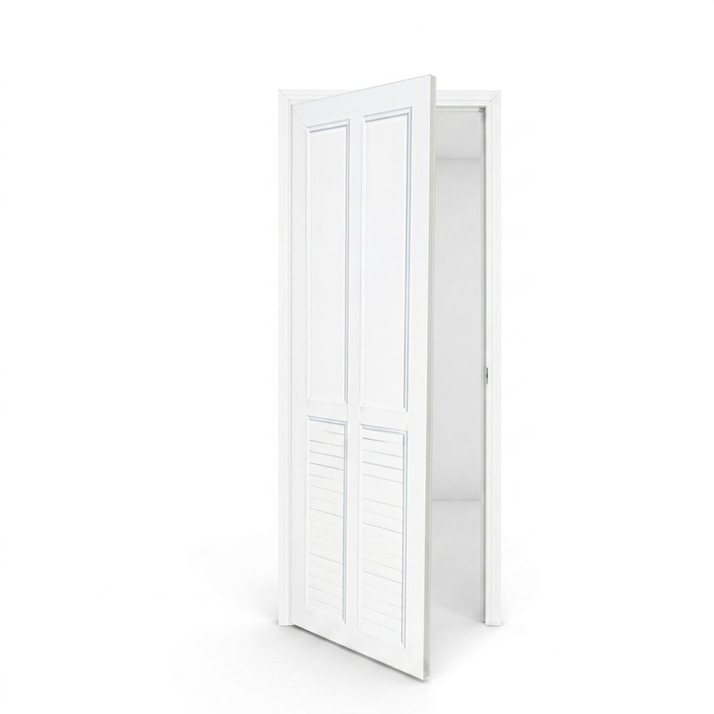 WELLINGTAN ประตูยูพีวีซีพร้อมวงกบ รุ่น BT-002 ขนาด 70x200 ซม. สีขาว (ไม่เจาะลูกบิด)