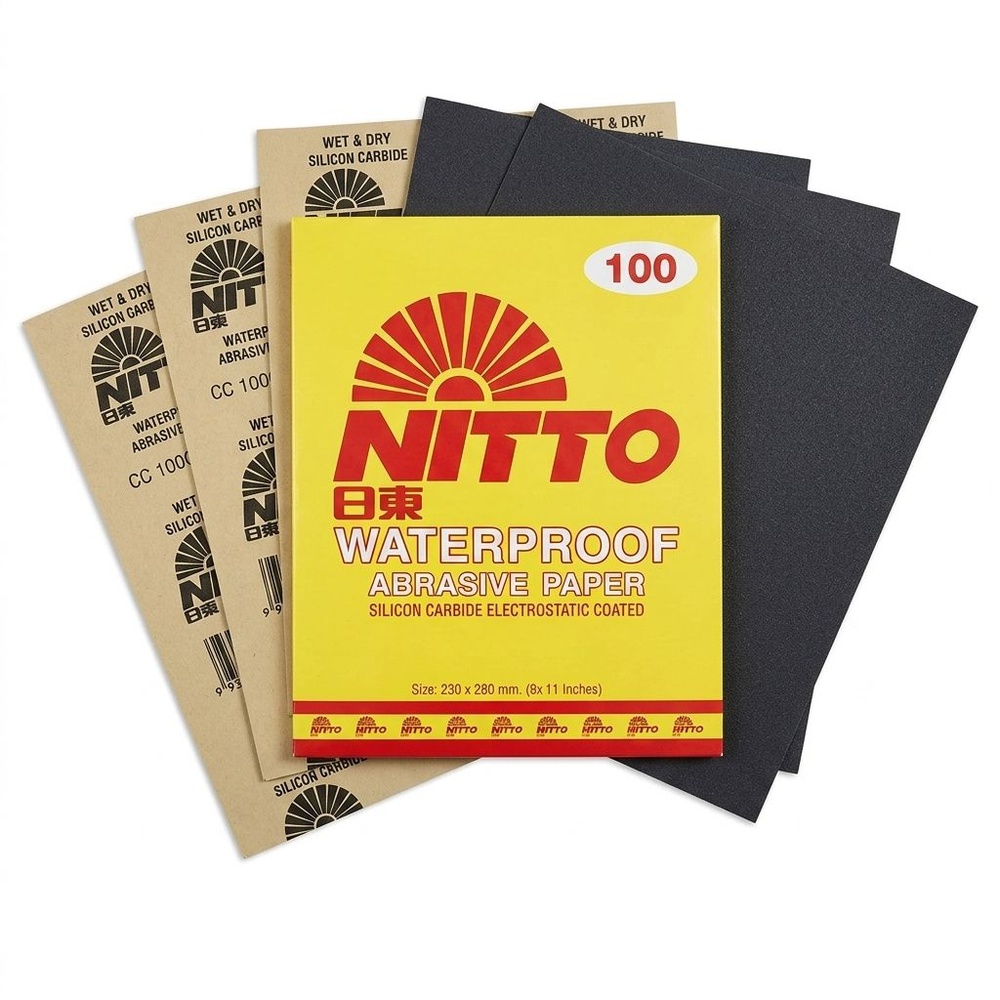 NITTO กระดาษทรายน้ำ ขนาด 9"X11" เบอร์ 320 สีน้ำตาล