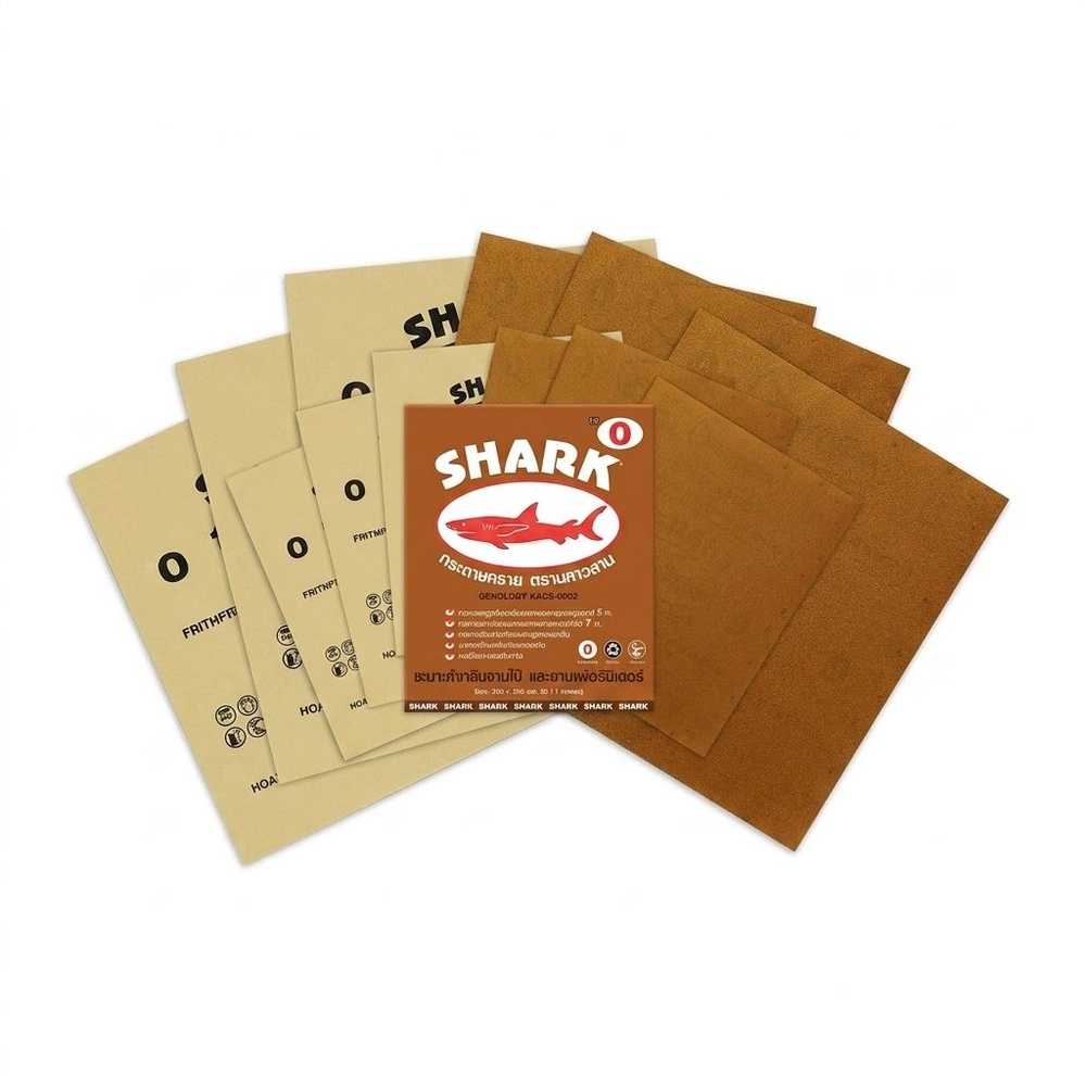 SHARK กระดาษทรายขัดแห้ง ขนาด 9"X11" เบอร์ 2 รุ่น KACS-0002