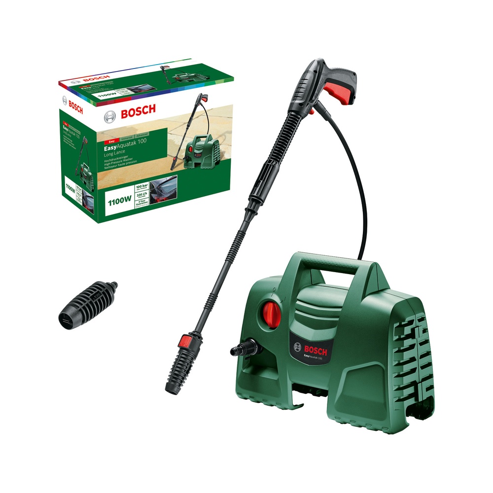 BOSCH เครื่องฉีดน้ำ แรงดันสูง100 บาร์ ปืนยาว รุ่น Aquatak 100