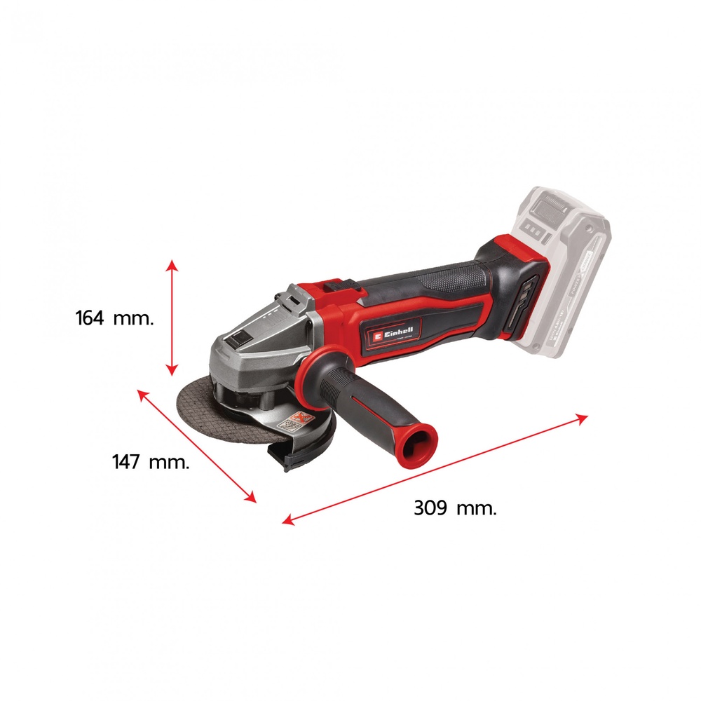 Einhell เครื่องเจียรไร้สาย 18V 4 นิ้ว รุ่น TE-AG 18/100 Li Solo (เครื่องเปล่า)
