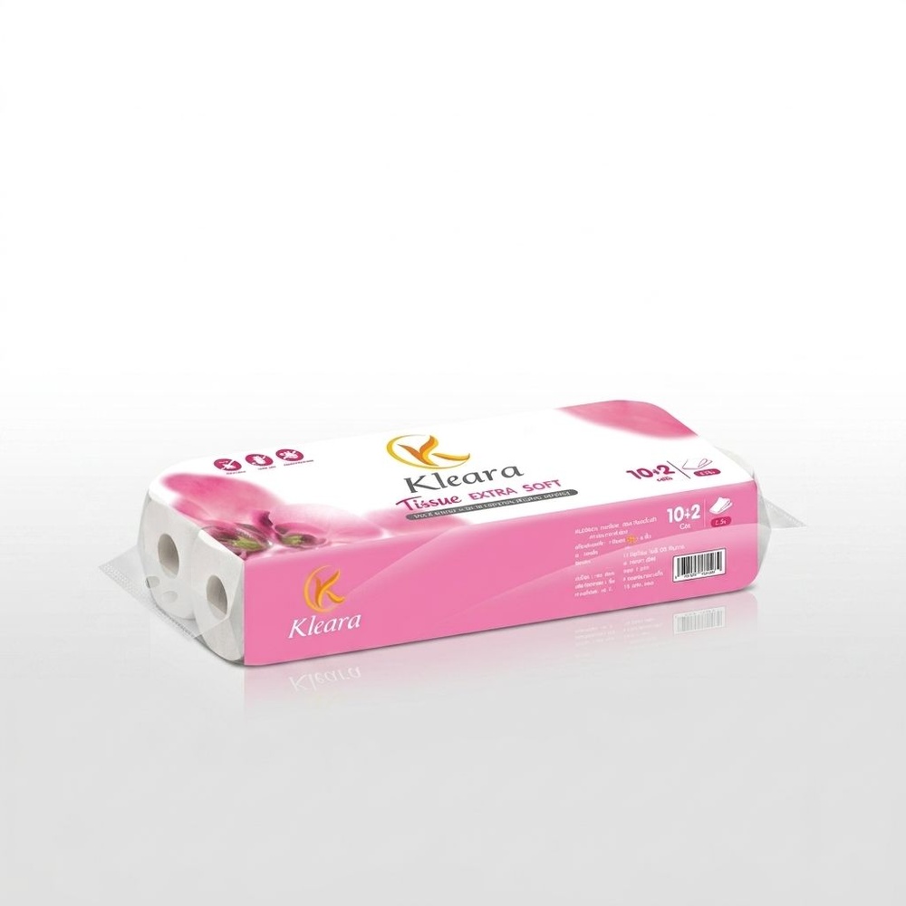 KLEARA กระดาษชำระม้วนเล็ก 3 ชั้น (10 แถม 2) หนา 100 แกรม ยาว 20 เมตร (12 ม้วน/แพ็ค)