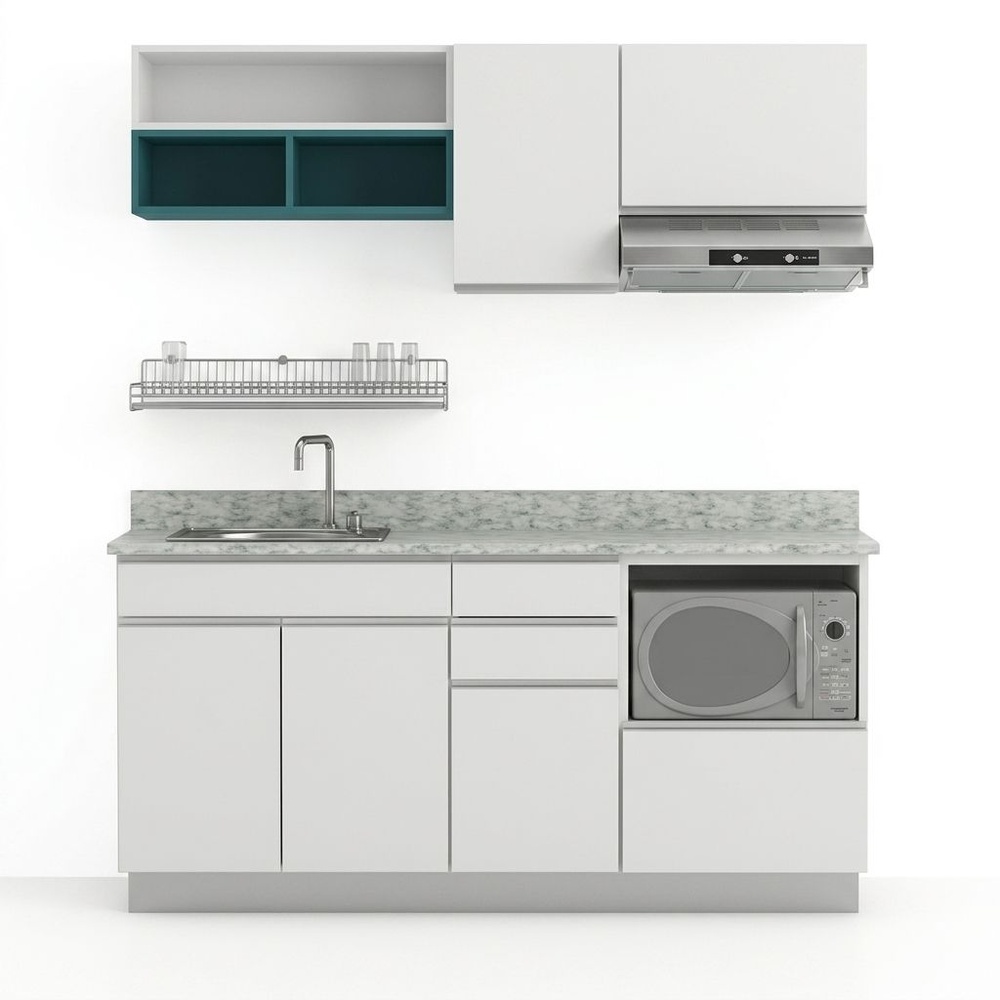 ชุดคอมแพคสีขาว 1.84ม. Design2 ZER-C-FT-0B184-WH KITZCHO