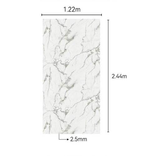 GREAT WOOD บอร์ด SPC ลายหินอ่อนเคลือบ UV รุ่นJF122025-UV-W13 Size122x244x0.25cm.ลายหินอ่อน