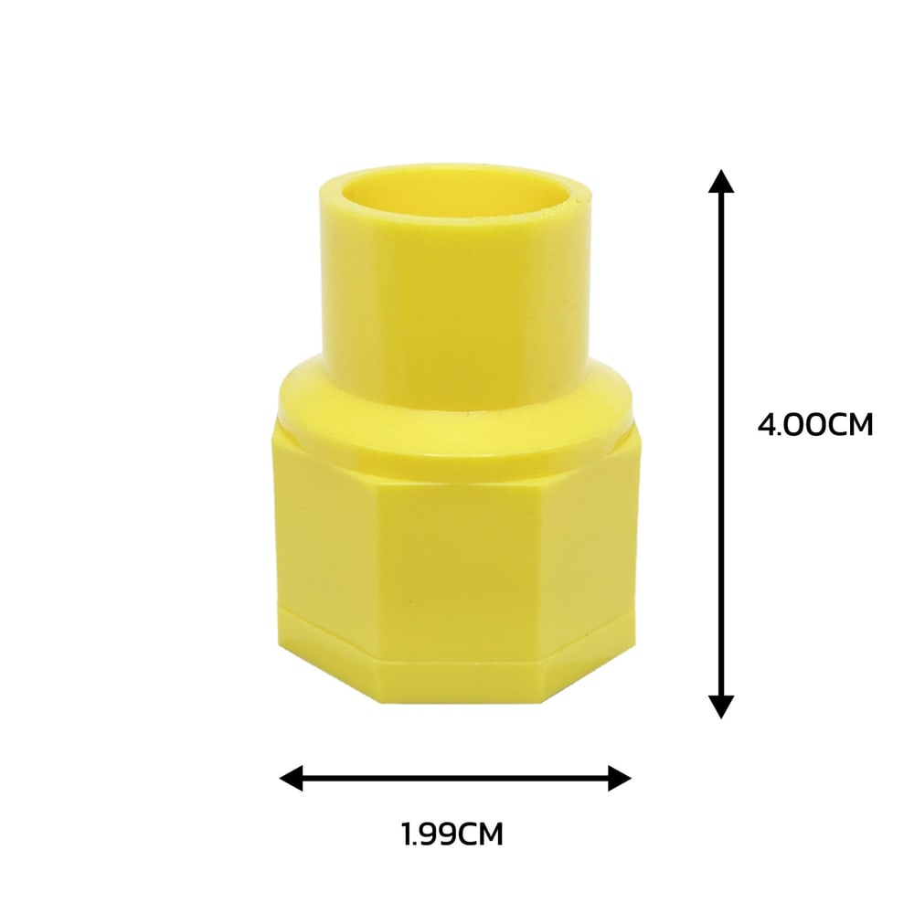 Polygon ข้อต่อเข้ากล่อง-ร้อยสายไฟJIS 3/8 นิ้ว(15) สีเหลือง 10Pcs/Bag