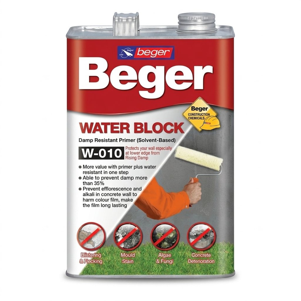 Beger น้ำยาทากันความชื้น WaterBlock W-010 1กล. สูตรน้ำมัน