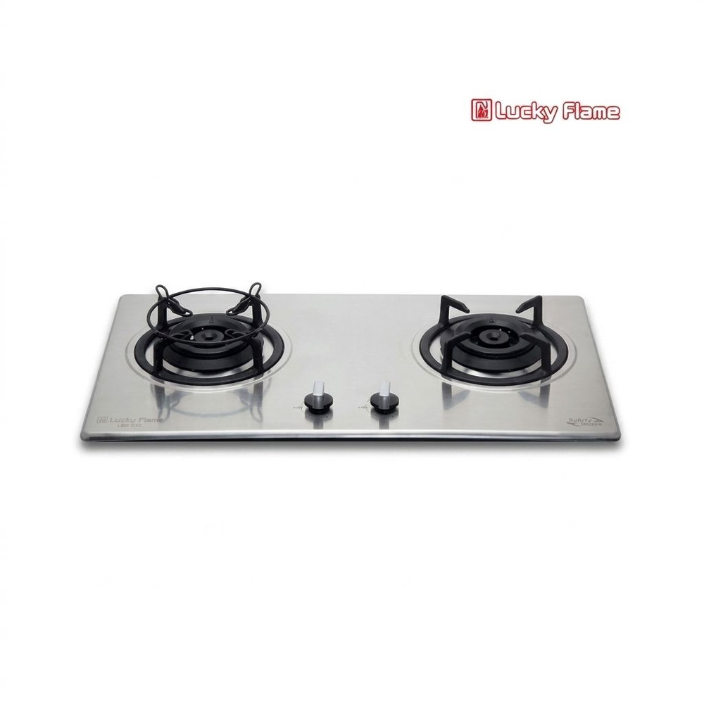 LUCKY FLAME เตาแก๊สแบบหน้าสเเตนเลส 2 หัวเตา รุ่น LBS-932