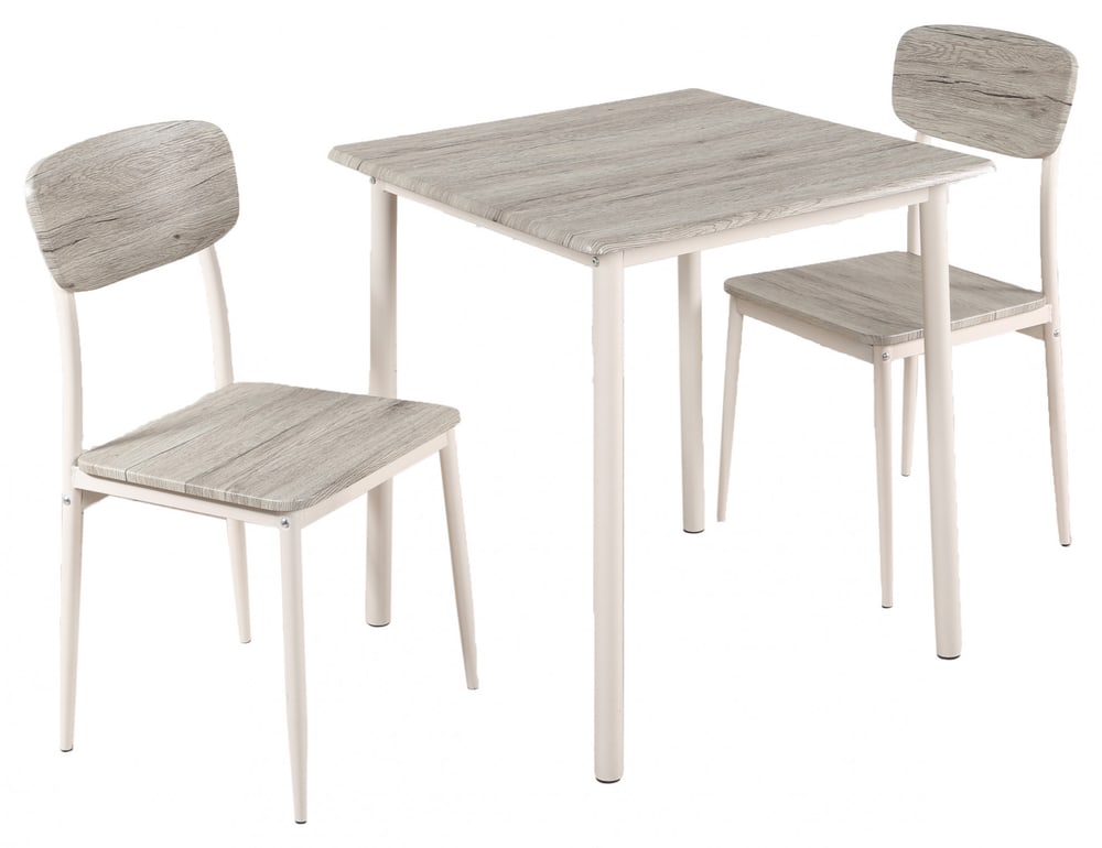 DELICATO ชุดโต๊ะอาหาร 2 ที่นั่ง รุ่น HAMO โต๊ะ : 70x70x76.5 ซม. เก้าอี้ : 41x45.5x84.5 ซม. สีไม้ธรรมชาติ