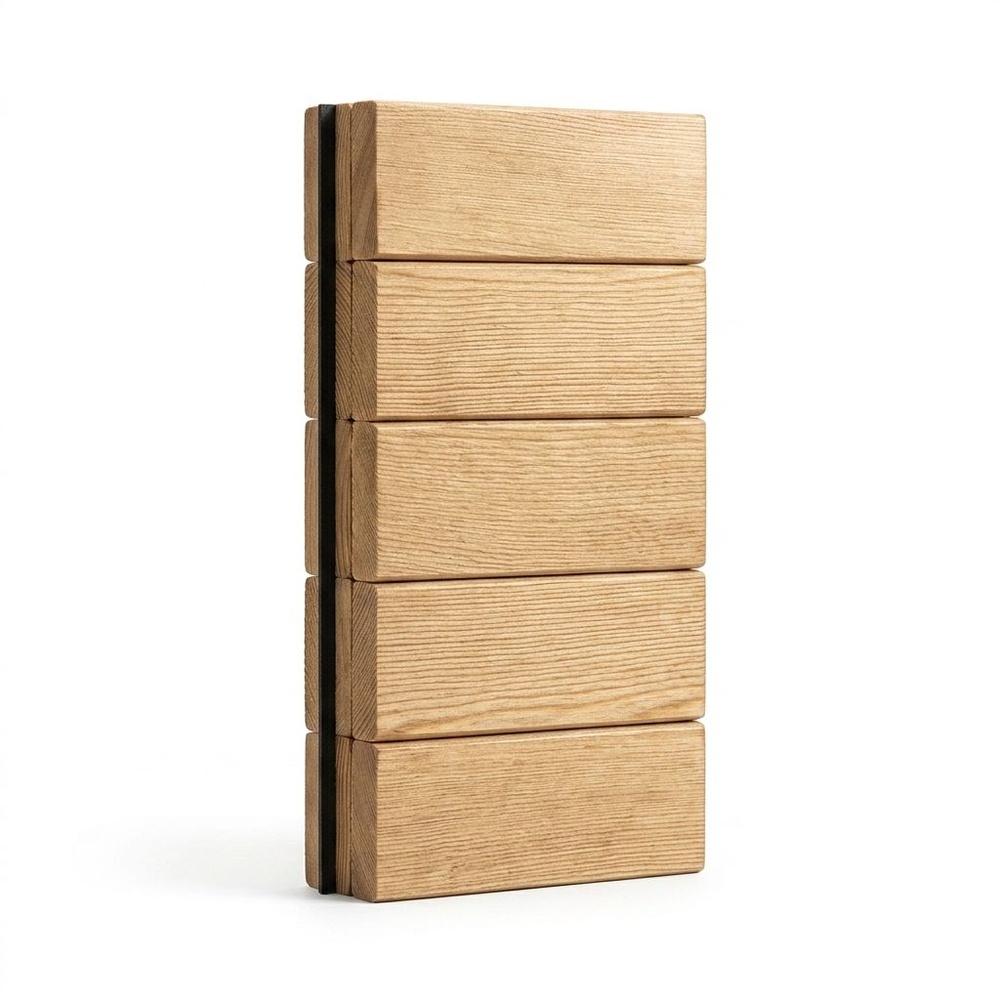 GREAT WOOD ไม้ระแนง ไม้สนรัสเซีย เคลือบ UV (5แผ่น/แพ็ค) PB02C-UV-LIGHT 8.5x290x0.8ซม. LIGHT BROWN