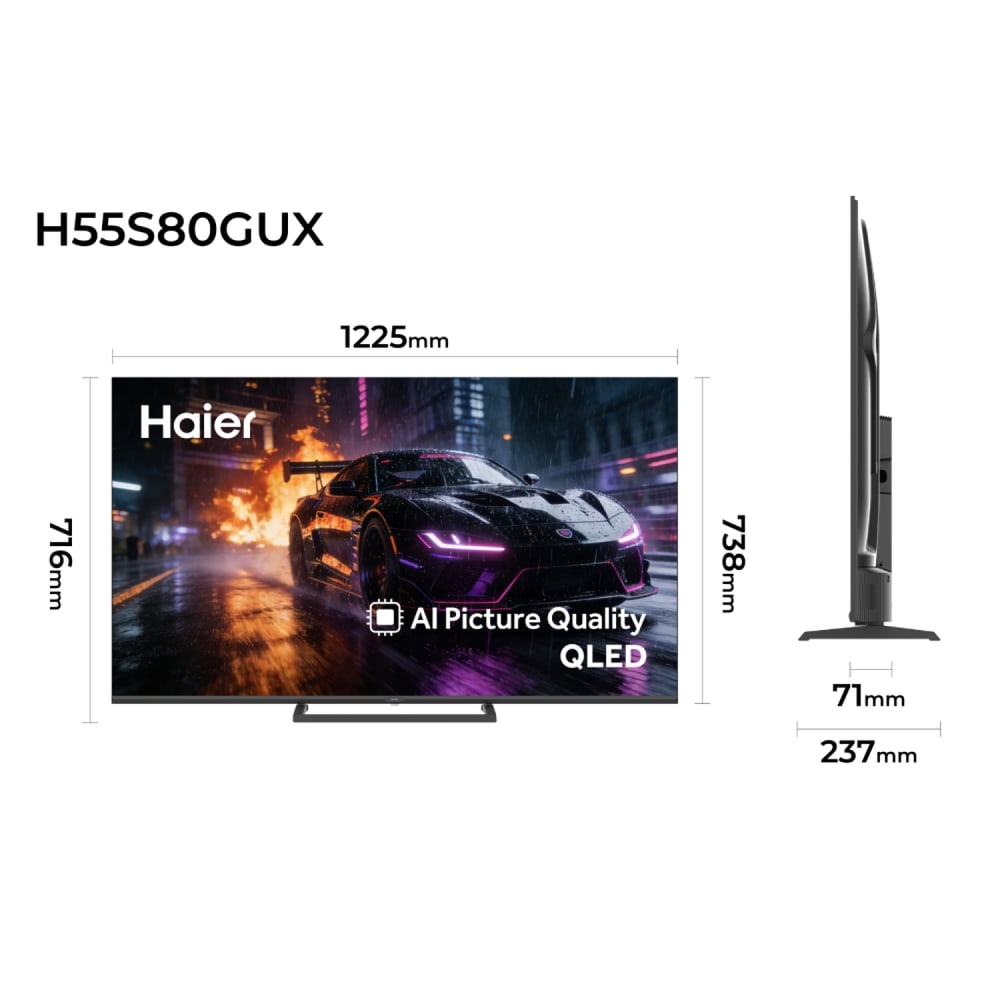 HAIER QLED TV 4K ขนาด 55 นิ้ว รุ่น H55S80GUX