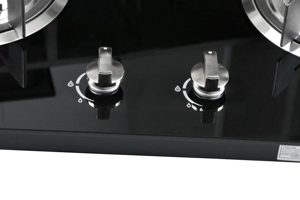 KOCH KITCHEN เตาแก๊สแบบฝังหน้ากระจก 2 หัวเตา NICASIO K-02 สีดำ
