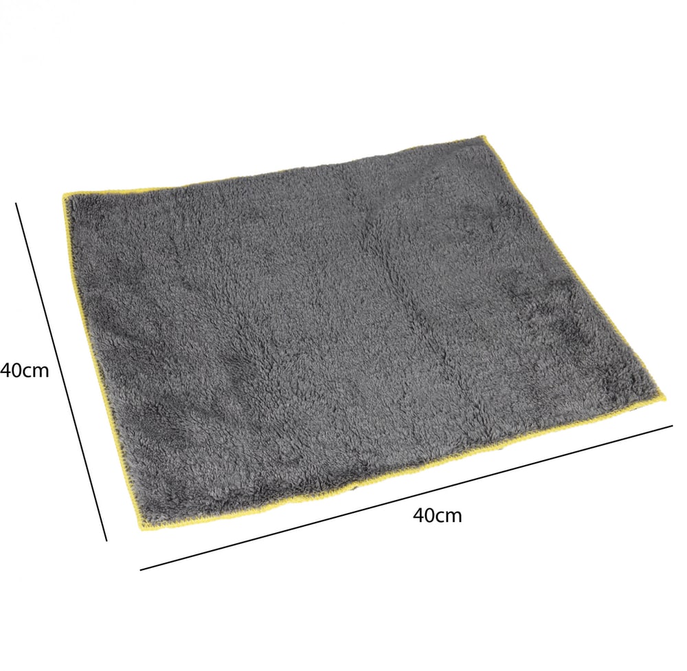 ICLEAN ผ้าเช็ดทำความสะอาด 2 ชิ้น ขนาด 40x40 ซม. รุ่น SuperSoft TG59351 สีเทา