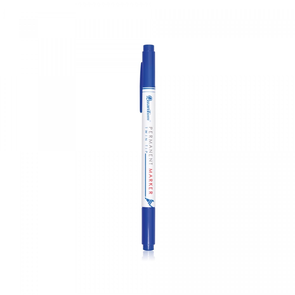 Quantum ปากกาเขียนดีวีดี 2 หัว รุ่น QDVD1020 สีน้ำเงิน (1ด้าม/แพ็ค)