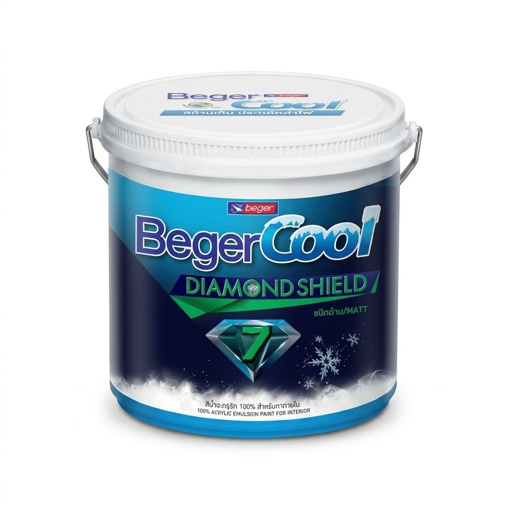 Beger สีน้ำอะครีลิคเบเยอร์คูล ไดมอนด์ชิลด์ 7 ปี ภายใน 9ลิตร เบส C