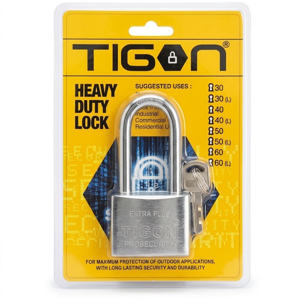 กุญแจ TIGON ชุบเงิน 30 คอยาว