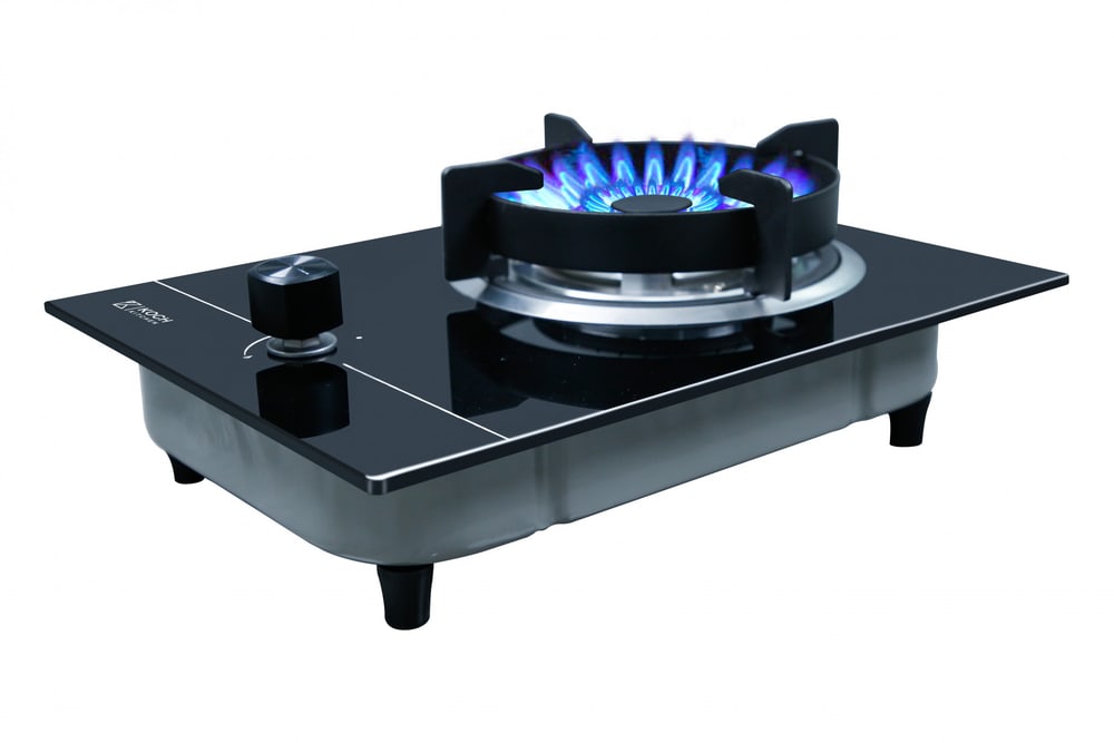 KOCH KITCHEN เตาแก๊สแบบฝังหน้ากระจก 1 หัวเตา NICASIO K-03 สีดำ