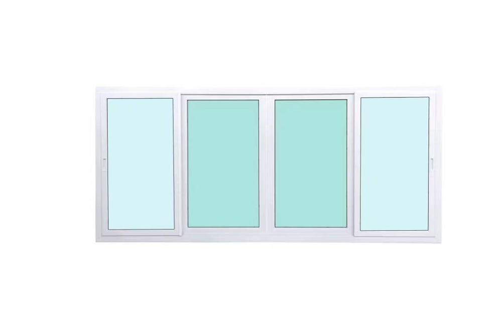 WELLINGTAN หน้าต่างไวนิล บานเลื่อน FSSF N-SWG2411 240x110ซม. สีขาว พร้อมมุ้ง