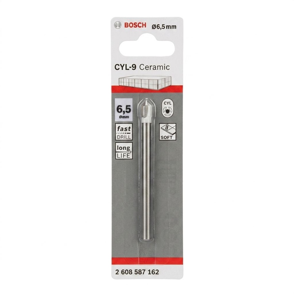 BOSCH ดอกเจาะกระเบื้อง CYL-9 : 6.5x80 มม.