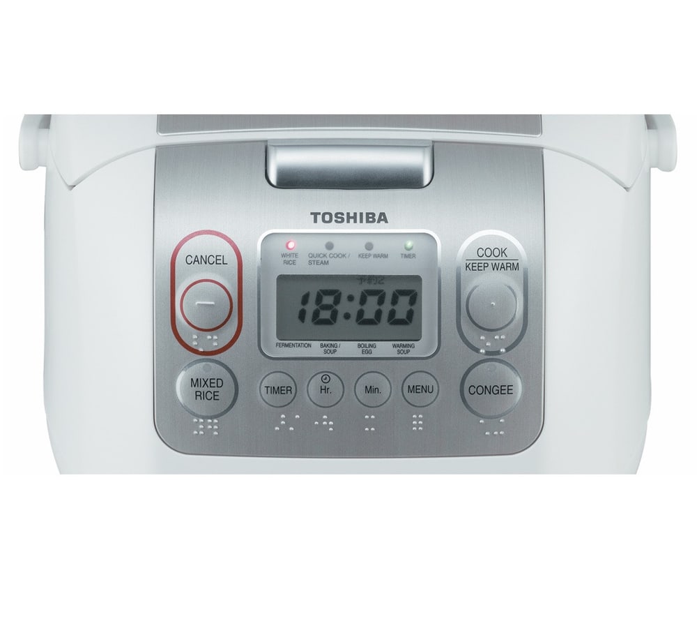 TOSHIBA หม้อหุงข้าวดิจิตอล 1.8 ลิตร RC-18NMF(WT)A สีขาว