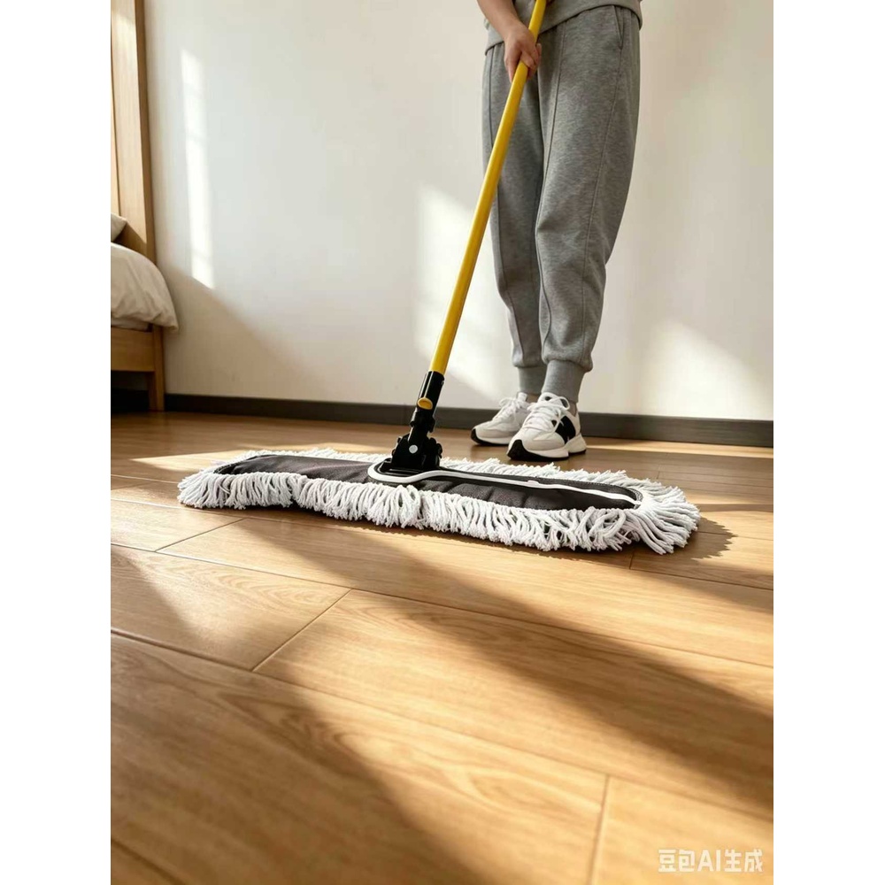 WINK PLUS ม็อปดันฝุ่นด้ามเหล็กเคลือบ 24 นิ้ว รุ่น YM3060-24 ขนาด 29.2x65x142 cm. สีขาว