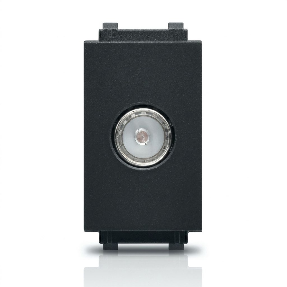 เต้ารับโทรทัศน์ เทาดำ leafstyle 1m size tv socket, black PHILIPS