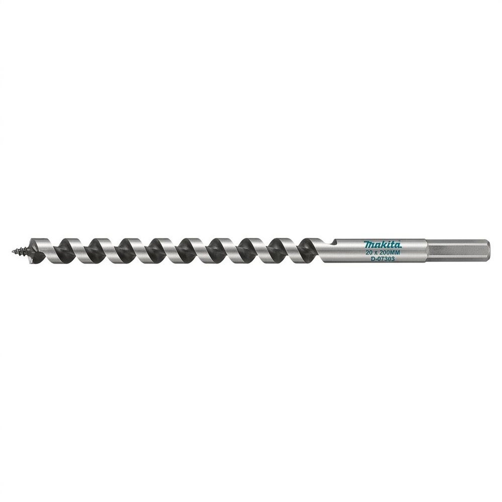 ดอกเจาะไม้เกลียวเดือยเดี่ยว 20x200MM. D-07303 Makita