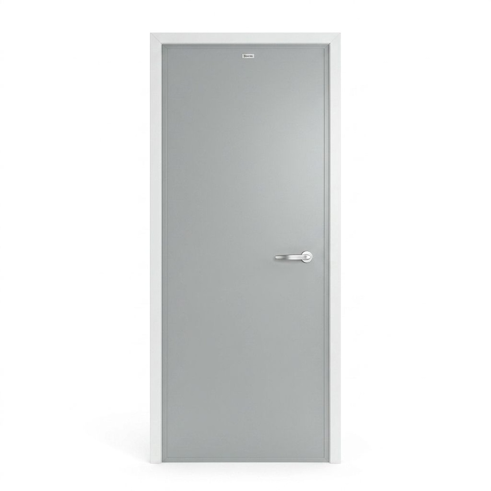 BATHIC ประตูพีวีซี BPC1 70x180 ซม. สีเทา (ไม่เจาะรูลูกบิด)