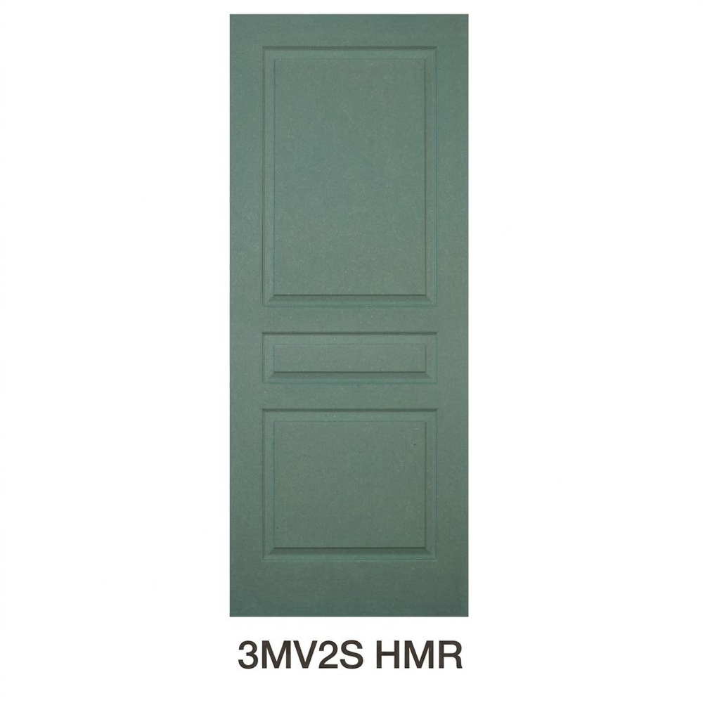 VANACHAI ประตูภายใน HMR 3 ลูกฟัก ทนความชื้นผิวเรียบ รุ่น 3MV2S ขนาด 80x200 ซม. สีเขียว (ไม่เจาะลูกบิด)