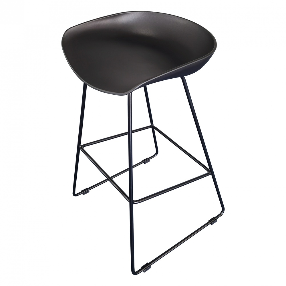PULITO สตูลสูงขาเหล็ก รุ่น DT1280BK ขนาด 47x48.5x80 ซม. สีดำ