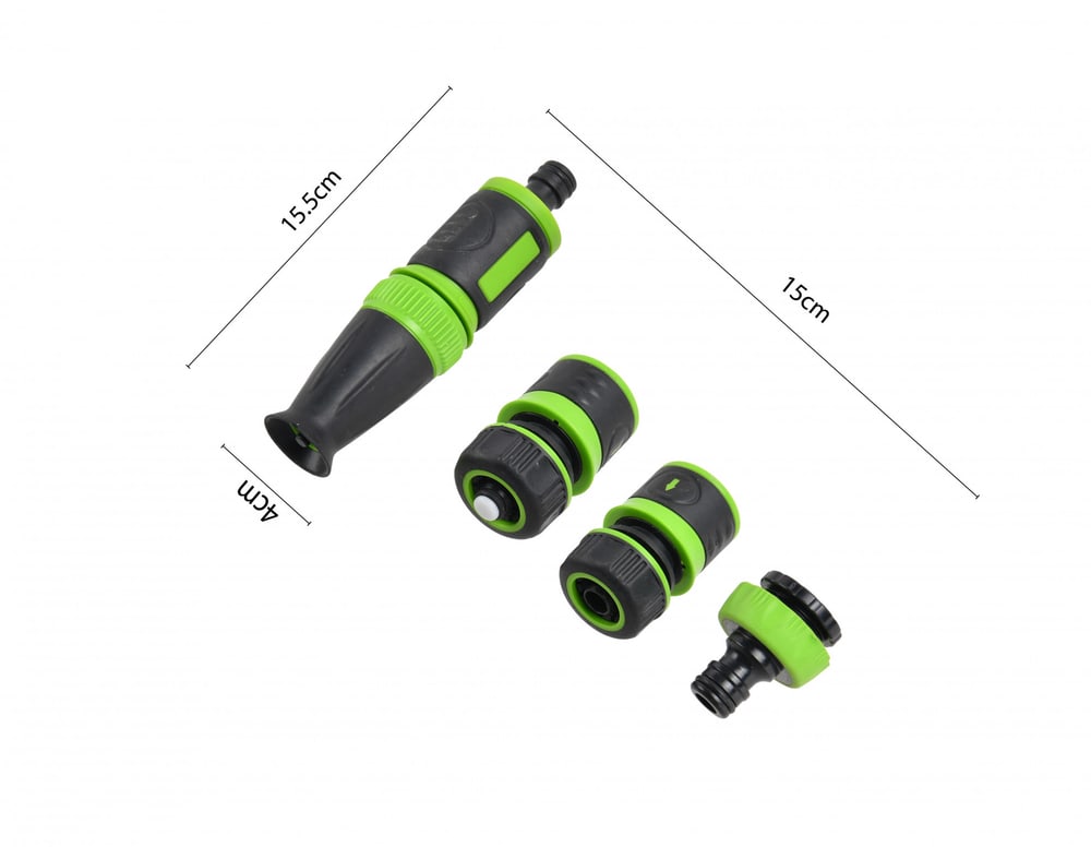 Tree O Plus ชุดหัวฉีดพลาสติกพรีเมียมแบบบิดปรับ2รูปแบบ สำหรับก๊อกสนาม3/4“-1” รุ่นGLB-8202-0 สีเขียวดำ
