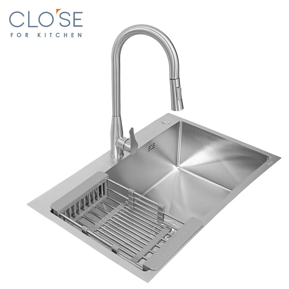 CLOSE อ่างล้างจาน 1 หลุมไม่มีที่พัก SS304 75x45x22 ซม. ATHENS-75