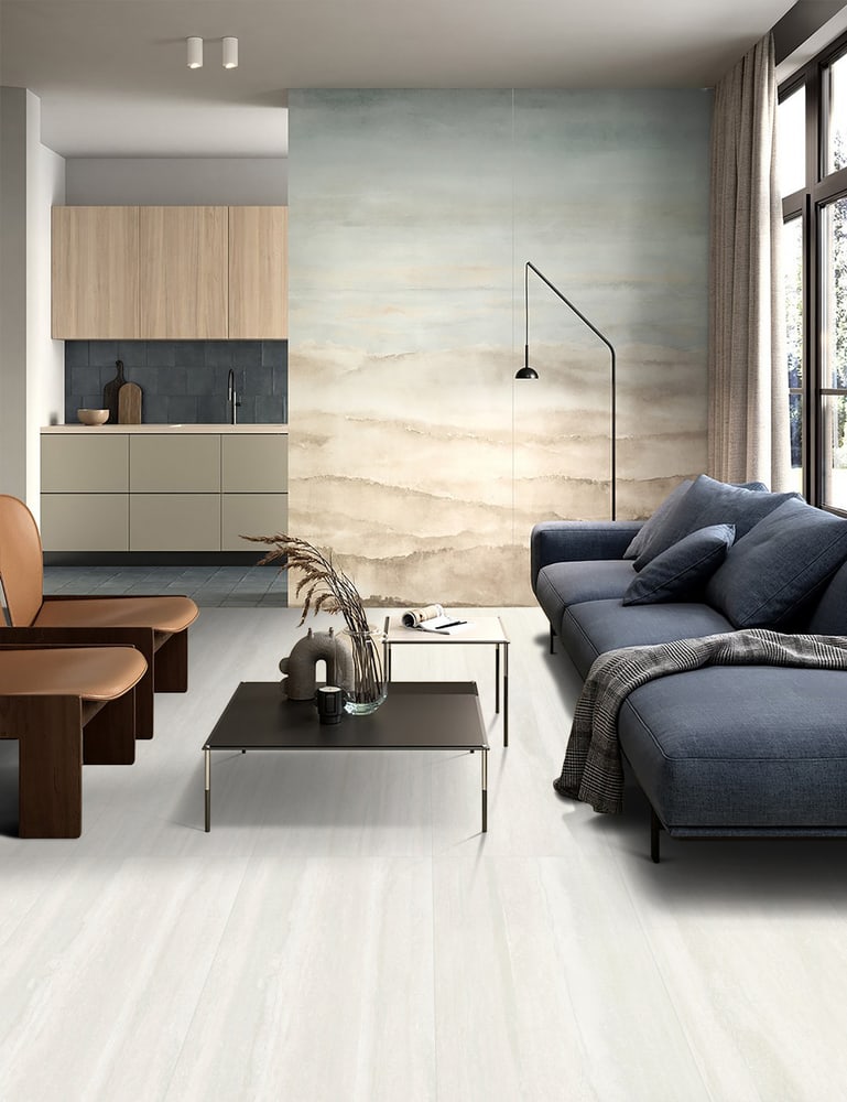 La Arezza 60X120 ซม.กระเบื้องพอร์ซเลน รุ่น Travatina light gray (DGD12600LA03) Matt - Hone Random (2pcs /box 1.44 sqm)