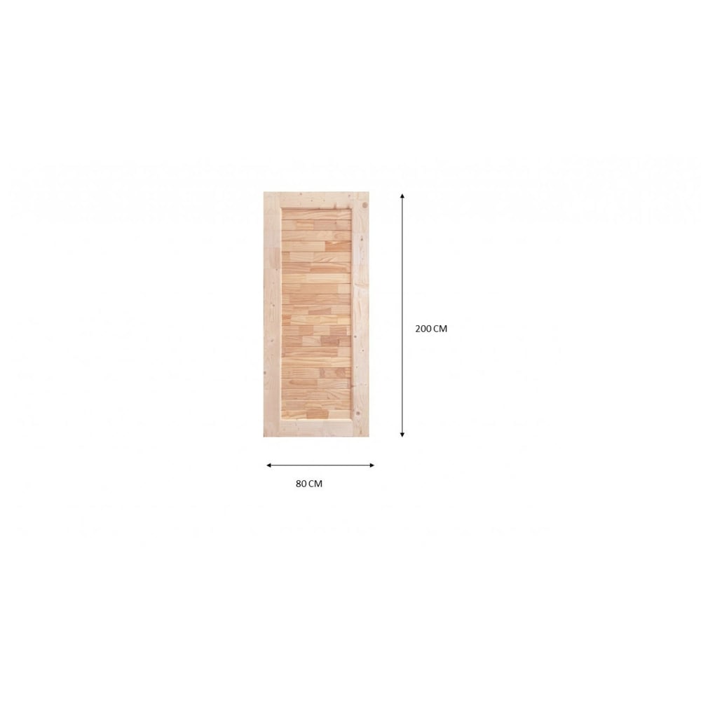 WINDOORS ประตูไม้สนNz ลวดลาย EXPO-79 ขนาด 80x200 ซม.