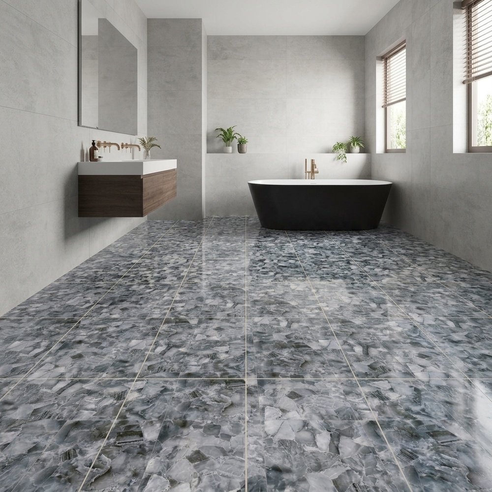 Marbella กระเบื้องพอร์ซเลน 60x60 ซม. รุ่น ปราซิโอลิเต้ XQP6P3755 Gloss (4P)