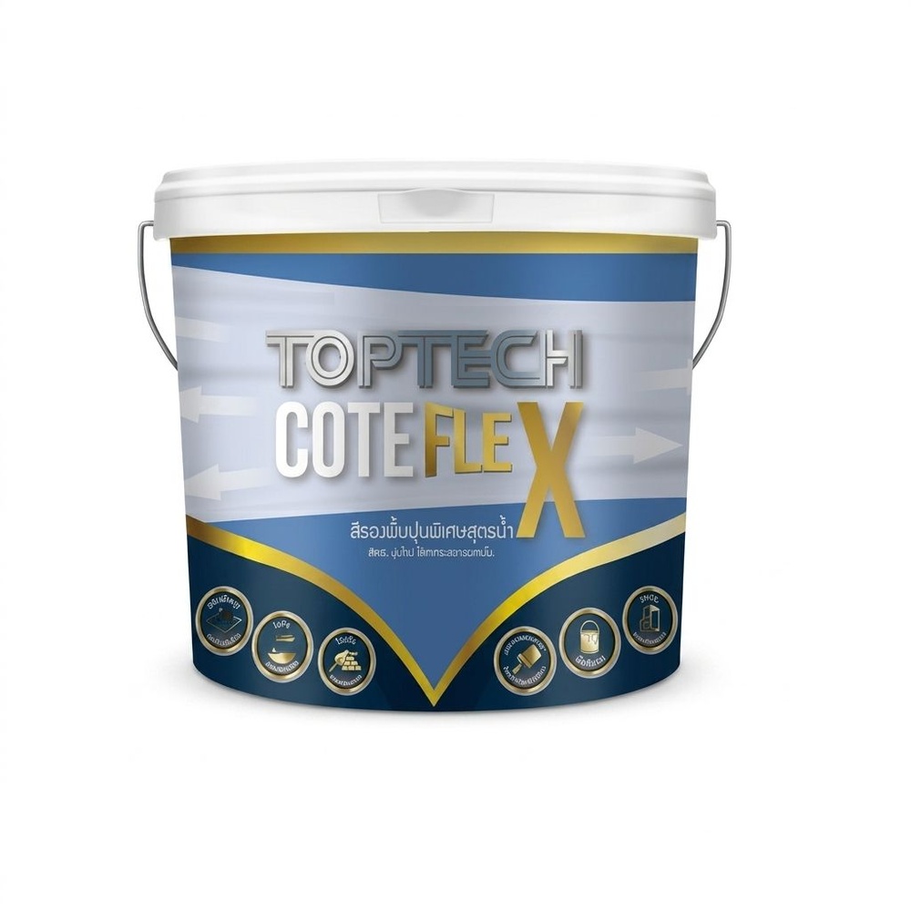Delta สีรองพื้นอะครีลิคชนิดยืดหยุ่น Toptech Cote Flex 9 ลิตร