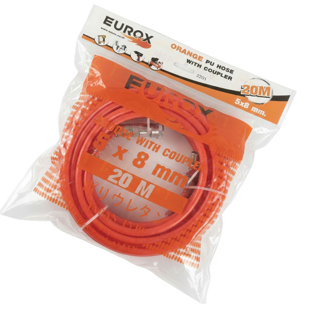 EUROX สายลมสีส้ม 5x8 มม. ยาว 20 ม.