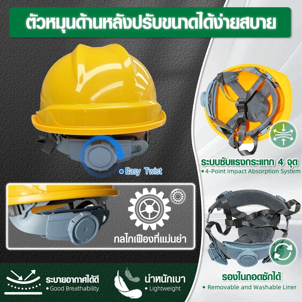 PROTX หมวกนิรภัย รุ่น CA04-Y สีเหลือง