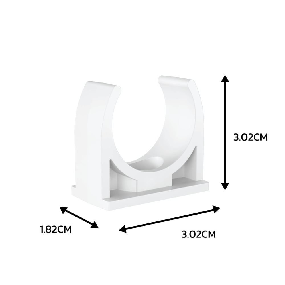 Polygon คลิปก้ามปู ร้อยสายไฟJIS 1/2นิ้ว(18) สีขาว 10Pcs/Bag