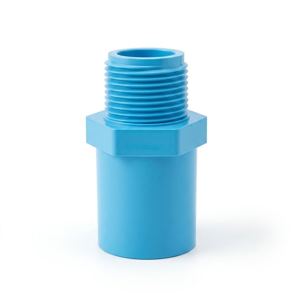 SCG ข้อต่อตรงเกลียวนอก หนา 3/4"(20) ชั้น 13.5 สีฟ้า