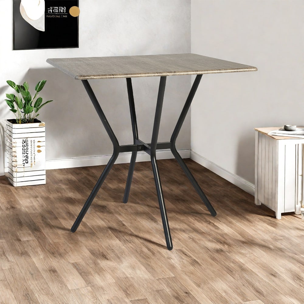 Delicato ชุดโต๊ะอาหาร 2 ที่นั่ง รุ่น Yuki โต๊ะ:75X75x76 ซม. เก้าอี้:46X51X82ซม. สีน้ำตาลอ่อน