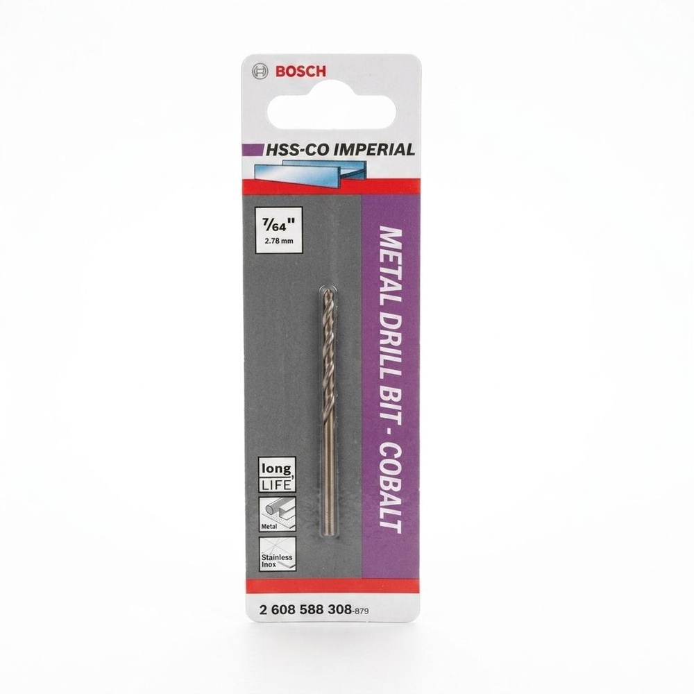 BOSCH ดอกเจาะสแตนเลส HSS-CO 7/64" x 38/67 มม.