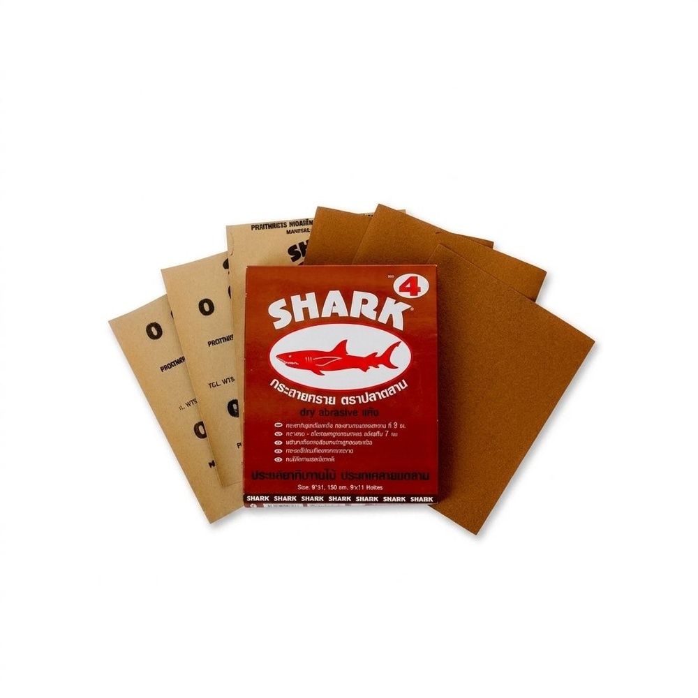 SHARK กระดาษทรายขัดแห้ง ขนาด 9"X11" เบอร์ 4 รุ่น KACS-0004