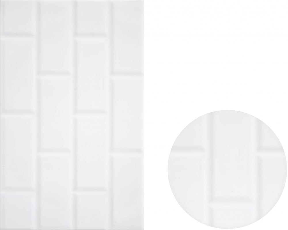 Marbella กระเบื้องเซรามิคปูผนัง 25X40 ซม. รุ่น บริค-ไวท์ SRE2509 (N) Gloss (15P)